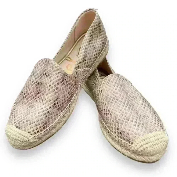 New Sam Edelman Kesia Snake Print Espadrilles Size 7.5 - Picture 2 of 11
